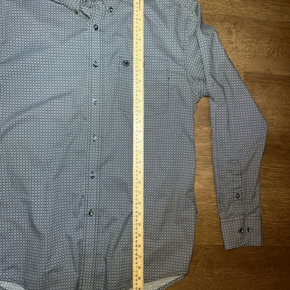 Wrangler‎ Button Down Long Sleeve Shirt Black Pattern Medium - Picture 5 of 7